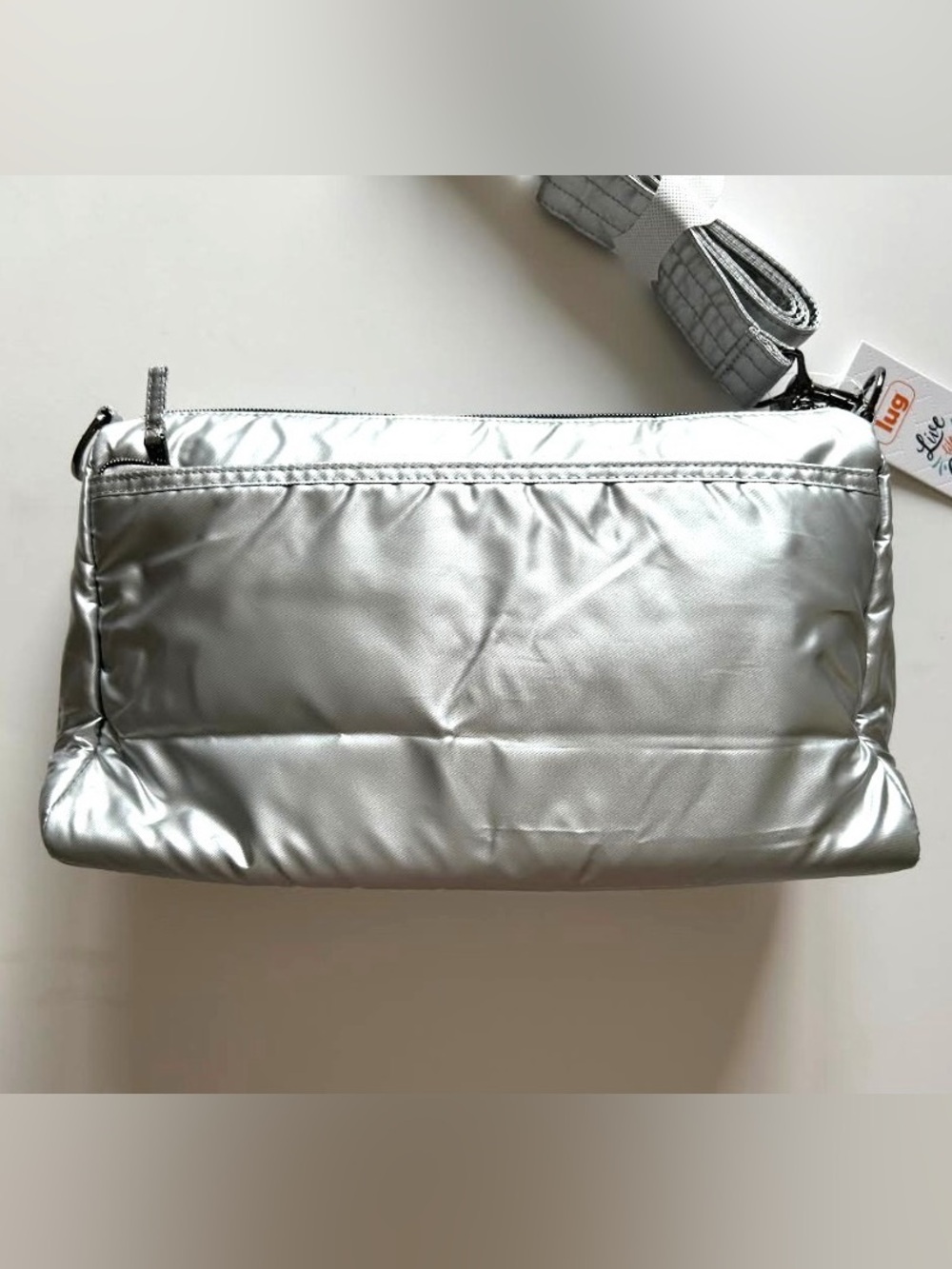 Lug Stretch LE Crossbody Bag - Patriotic - Metallic Silver - American Flag - Picture 6 of 7